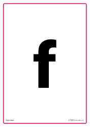 Document preview: Letter F Flashcard