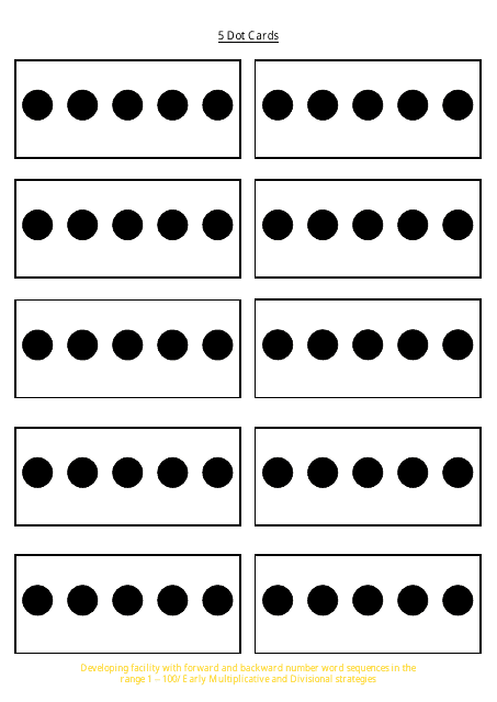 Five Dot Cards