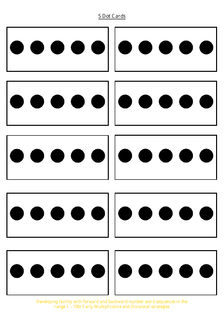 Five Dot Cards Download Pdf