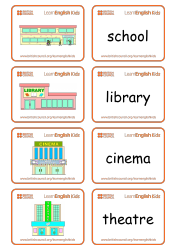 Document preview: English Vocab Flashcards - Locations