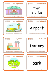 English Vocab Flashcards - Locations, Page 3