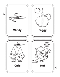 Weather Coloring Flashcards, Page 3