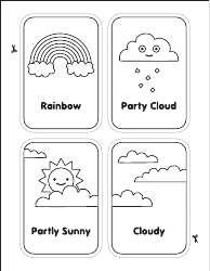 Weather Coloring Flashcards, Page 4