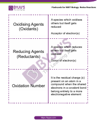 Neet Biology Flashcards - Redox Reactions, Page 3