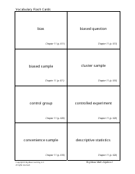 Math Vocabulary Flashcards - Statistics