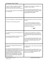 Math Vocabulary Flashcards - Statistics, Page 8