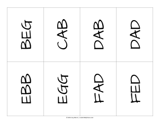 Musical Alphabet Word Flashcards, Page 2