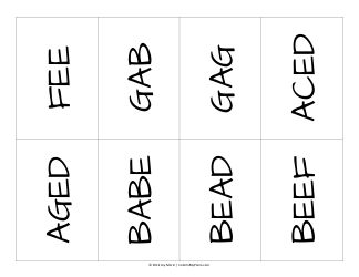 Musical Alphabet Word Flashcards, Page 3