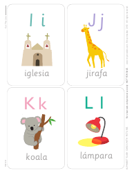 Spanish Alphabet Flashcards, Page 3