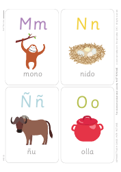 Spanish Alphabet Flashcards, Page 4