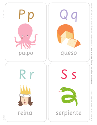 Spanish Alphabet Flashcards, Page 5