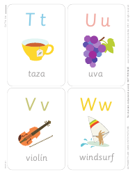 Spanish Alphabet Flashcards, Page 6