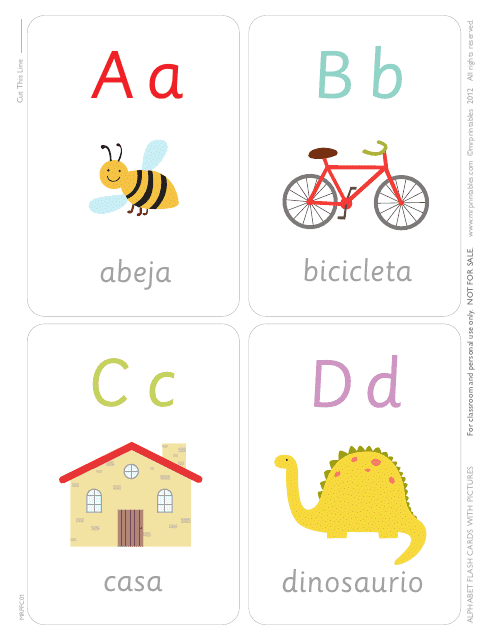 Spanish Alphabet Flashcards Download Pdf