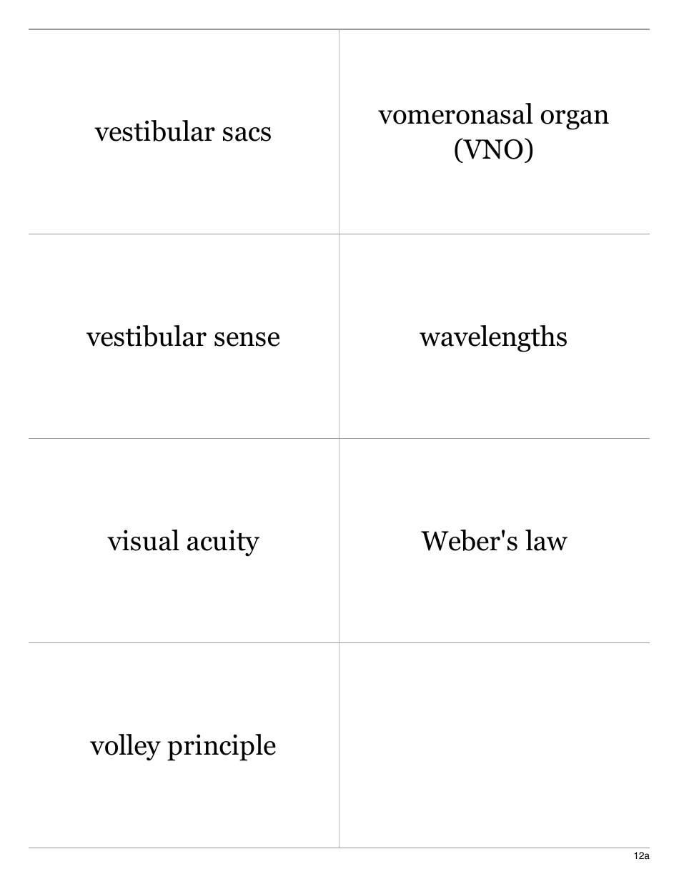 Psychology Terms Flashcards - Sensation  Perception, Page 23