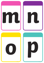 Lowercase Letters Flashcards, Page 4