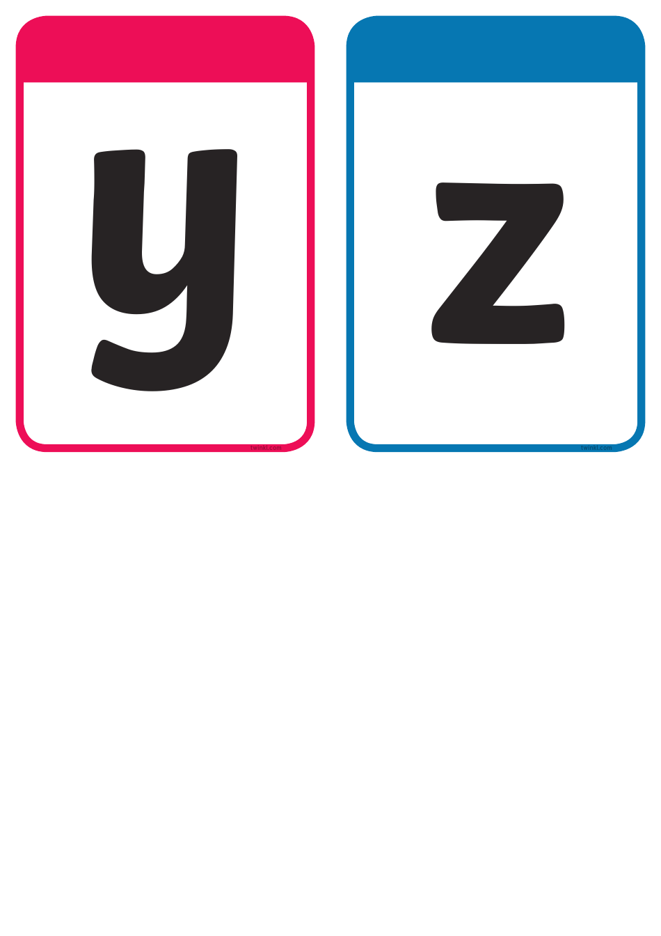 Lowercase Letters Flashcards, Page 7