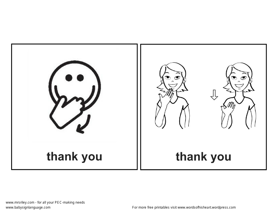 Sign Language Flashcards, Page 3