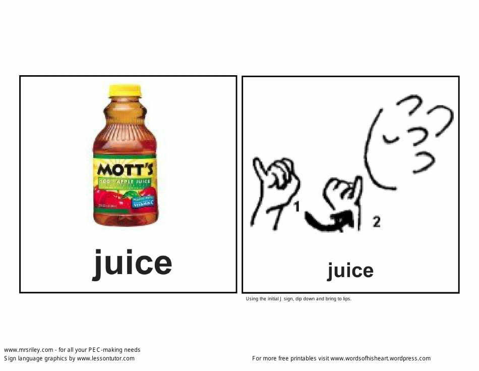 Sign Language Flashcards, Page 5