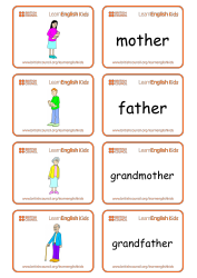 Document preview: English Flashcards - Family Members