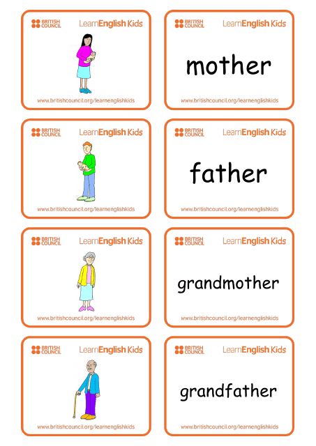 English Flashcards - Family Members