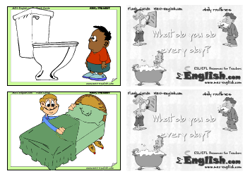 English Flashcards - Daily Routines, Page 5