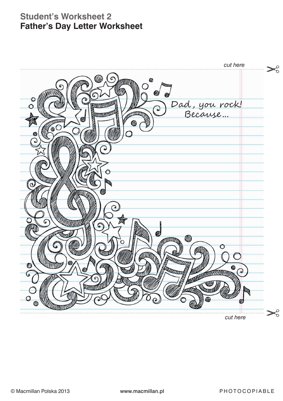 Fathers Day Letter Worksheet, Page 3