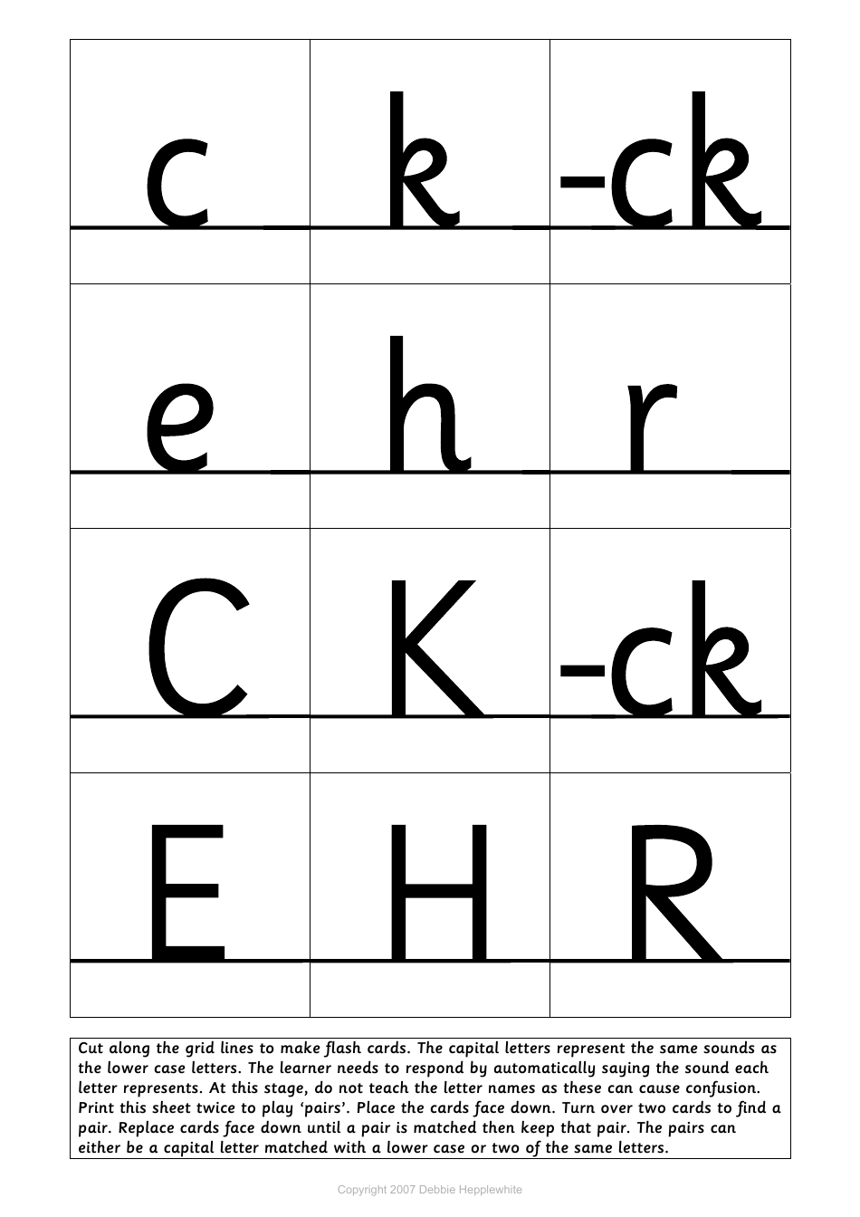 Phonics Pairs Flashcards Download Printable PDF Templateroller