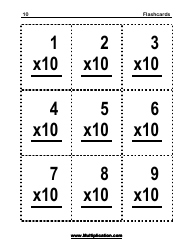 Document preview: Math Flashcards - Multiplication by 10
