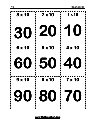 Math Flashcards - Multiplication by 10, Page 2
