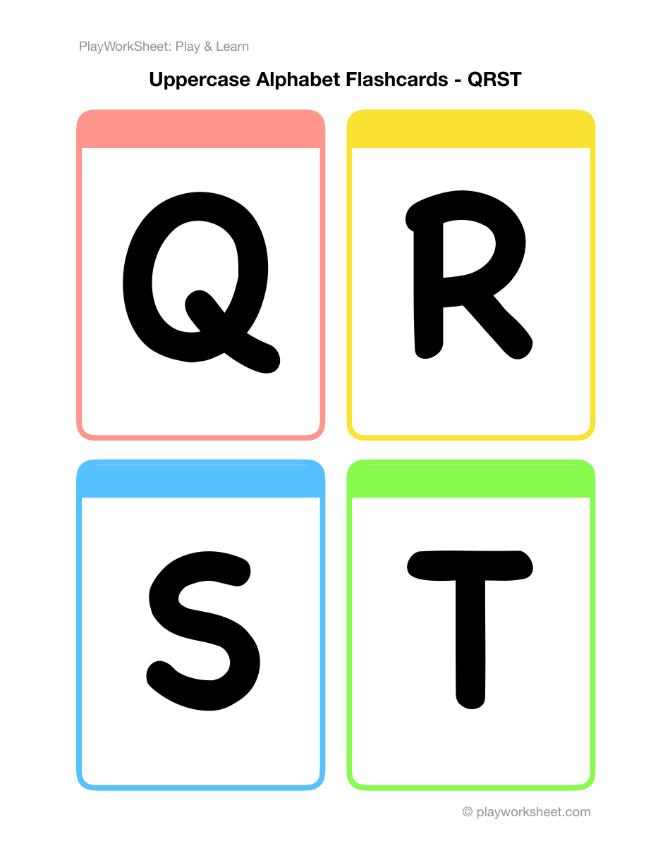 Uppercase English Alphabet Flashcards - Playworksheet: Playlearn, Page 5