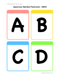 Document preview: Uppercase English Alphabet Flashcards - Playworksheet: Play&learn