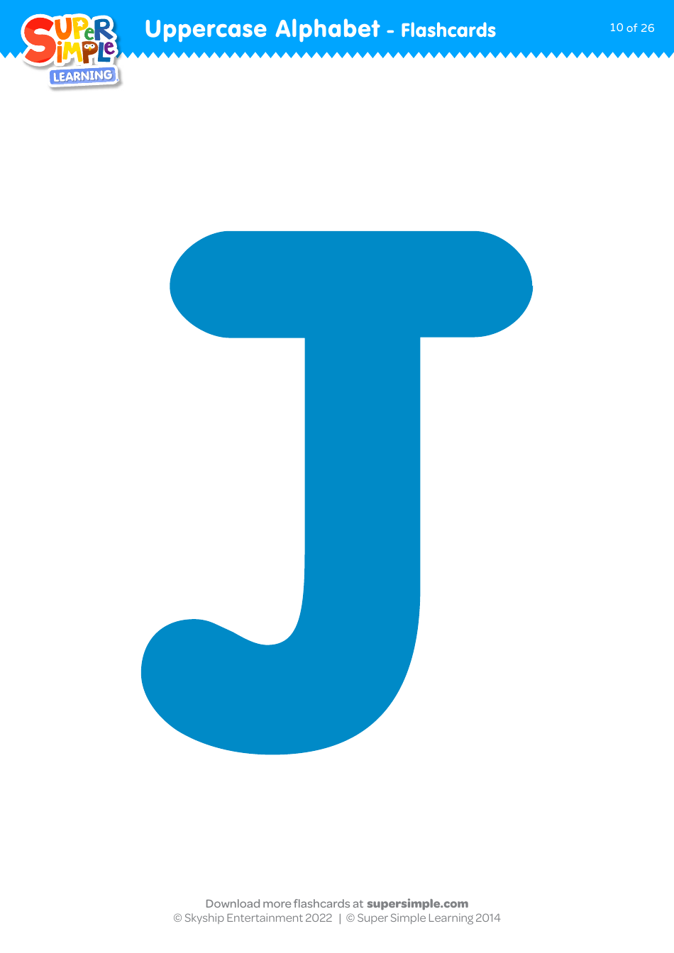 Uppercase English Alphabet Flashcards - Super Simple Learning, Page 10