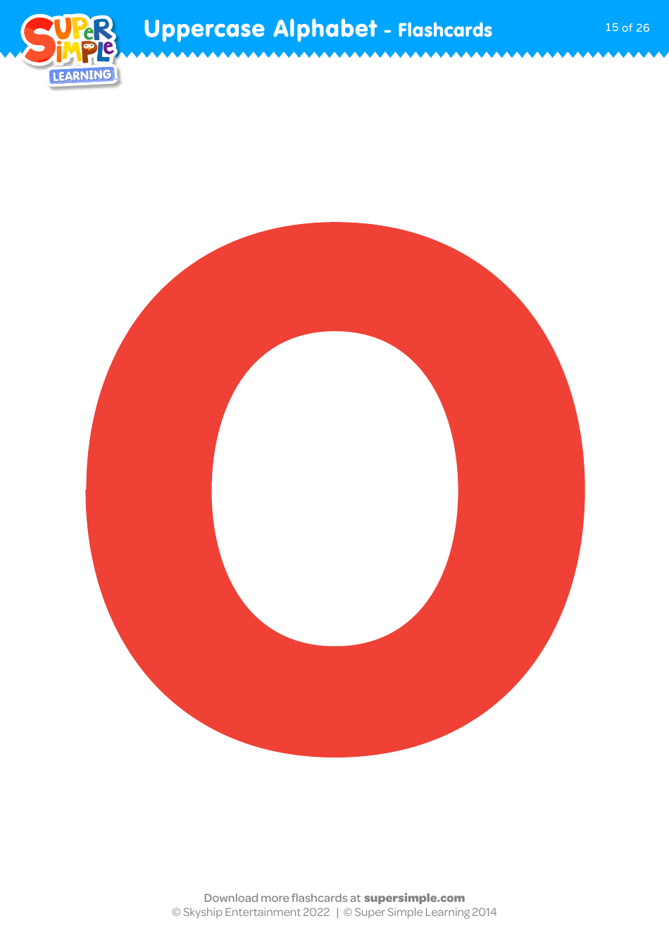 Uppercase English Alphabet Flashcards - Super Simple Learning, Page 15