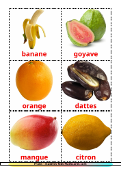 French Flashcards - Fruits, Page 2