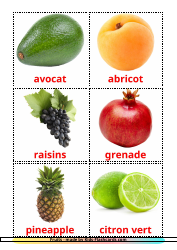 French Flashcards - Fruits, Page 3