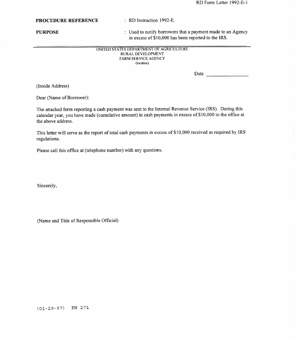 FmHA Form 1992-E-1 - Fill Out, Sign Online and Download Printable PDF ...