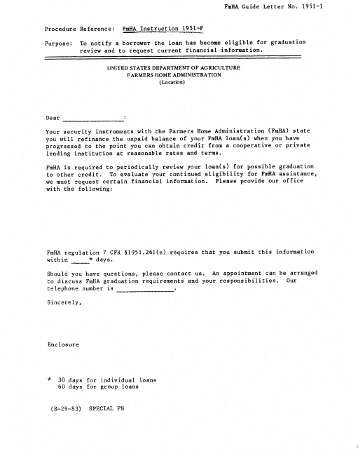 RD Form 1951-1  Printable Pdf
