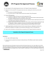 Cte Program Re-approval Process - Washington, Page 2