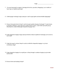 Parent Survey: English Language Development Program - Washington (Somali), Page 2