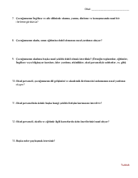 Parent Survey - English Language Development Program - Washington (Turkish), Page 2