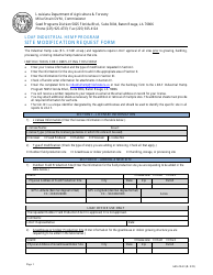 Document preview: Form AES-28-09 Site Modification Request Form - Ldaf Industrial Hemp Program - Louisiana