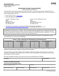 Document preview: Form F-16066 Foodshare Income Change Report - Wisconsin