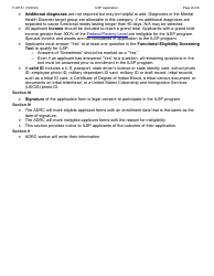 Form F-03161 Independent Living Supports Pilot: Application - Wisconsin, Page 2