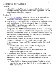 Form F-03161LP Independent Living Supports Pilot: Application - Large Print - Wisconsin, Page 2