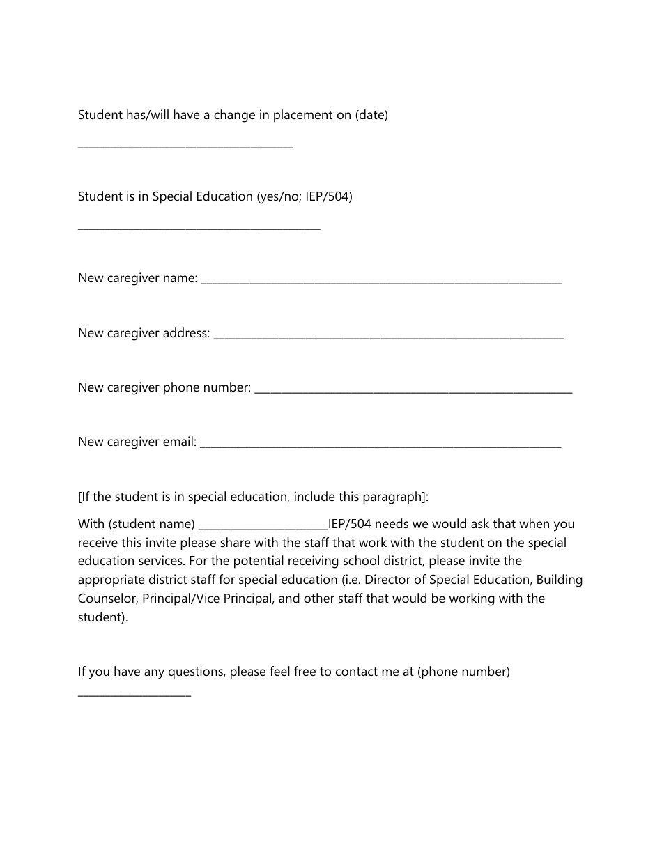 Example: Email for Scheduling of Best Interest Determination - Washington, Page 2