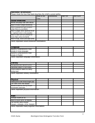 Washington State&#039;s Kindergarten Transition Summary Form - Washington, Page 3