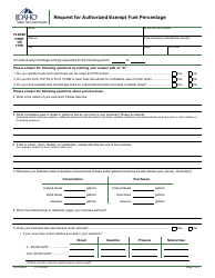 Form EFO00283 Request for Authorized Exempt Fuel Percentage - Idaho