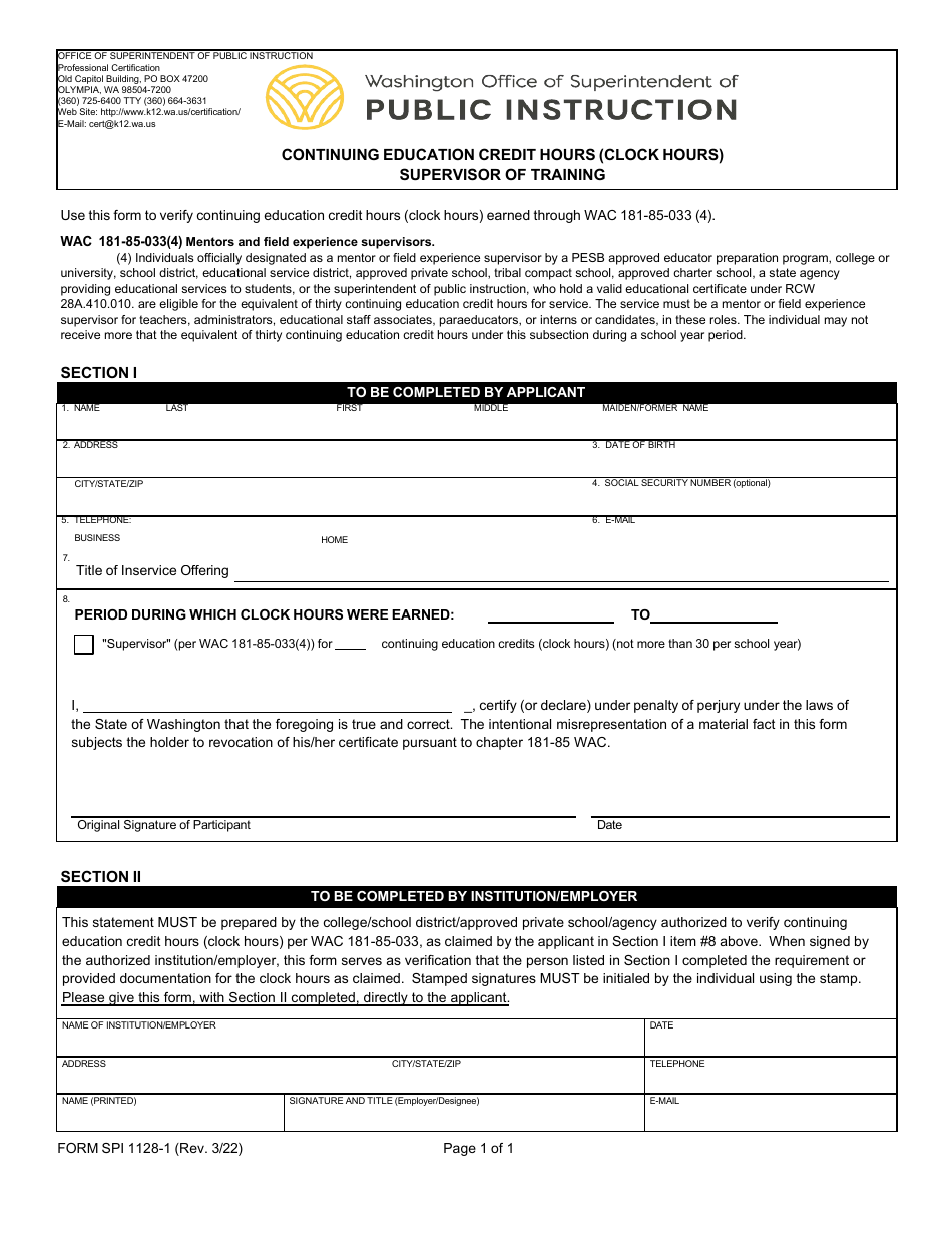 Form SPI11281 Fill Out, Sign Online and Download Printable PDF
