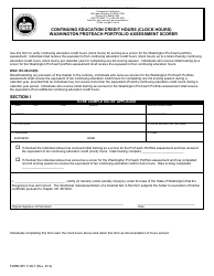 Document preview: Form SPI1128-7 Continuing Education Credit Hours (Clock Hours) - Washington Proteach Portfolio Assessment Scorer - Washington