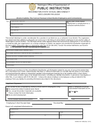 Document preview: Form SPI1588 Washington State Sexual Misconduct Disclosure Release - Washington